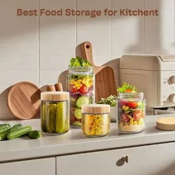 10oz Overnight Oats Containers with Bamboo Lids for Meal Prep