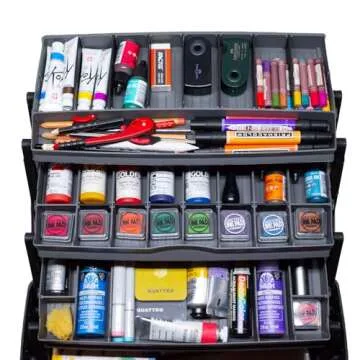 ArtBin 3-Tray Art Supply Box Organizer for Crafts and More