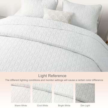 Stylish Lightweight Queen Size Quilt Set for All Seasons