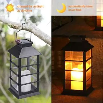 Tomshine Solar Lanterns - Flameless LED Light for Outdoors