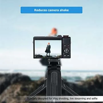 Portable Camera Mini Shooting Grip Tripod for Sony ZV-E10 ZV-1 A6700 A6600 A6500 A6400 A6300 A6100 A7C RX100VII for Canon R7 R10 R50 R100 M200 M6 M50 Mark II G7XIII for Panasonic G85 for Nikon Z50 Z30