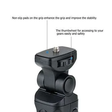 Portable Camera Mini Shooting Grip Tripod for Sony ZV-E10 ZV-1 A6700 A6600 A6500 A6400 A6300 A6100 A7C RX100VII for Canon R7 R10 R50 R100 M200 M6 M50 Mark II G7XIII for Panasonic G85 for Nikon Z50 Z30