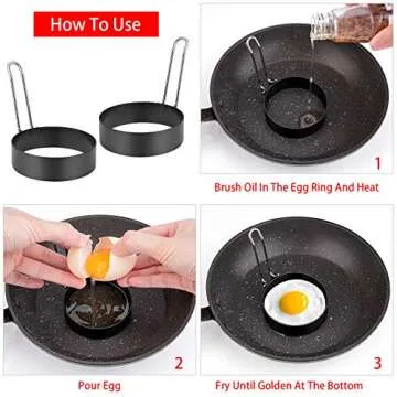 Stainless Steel Egg Rings - Perfect Round Cooking Molds