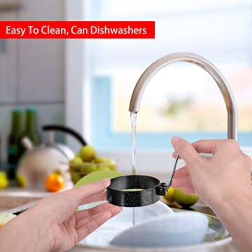 Stainless Steel Egg Rings - Perfect Round Cooking Molds