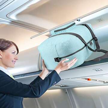 WANDF for Alaska Airlines 22" Foldable Travel Duffle Bag for Travel Gym Sports Weekender Bag (22 inc...