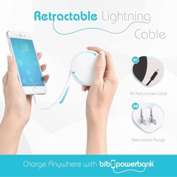 Bibicord Retractable Charger Power Bank iPhone 14 13 12