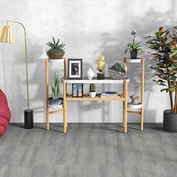 Wisuce Bamboo Plant Stands Indoor, 3 Tier Tall Corner Plant Stand Holder & Plant Display Rack for Ga...
