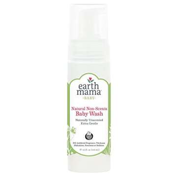 Earth Mama Natural Non-Scents Baby Wash - Gentle Castile Soap for Sensitive Skin, 5.3 oz