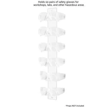 Marketing Holders 6 Pack Eyewear Holder 6 Pair Wall Mount Clear Acrylic with Hardware Fashion Retailers Malls Shopping Centers Discount Retailers Airport Gift Shops Convenience Stores