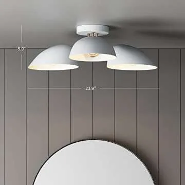 Nathan James Argo Retro Ceiling Light with Adjustable Shades