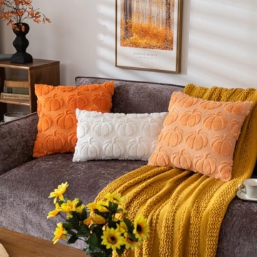 COSIBONO Pumpkin Fall Decorative Throw Pillow Covers Set