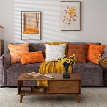 COSIBONO Pumpkin Fall Decorative Throw Pillow Covers Set