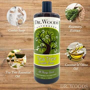 Dr. Woods Pure Tea Tree Castile Soap for All Skin Types