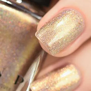 ILNP Champagne Gold Holographic Nail Polish - Iconic Shine
