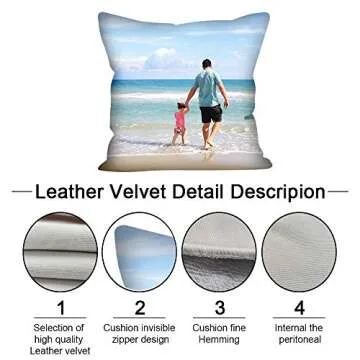 COCYBERCOC Custom Pet Pillow, Photo Pillows(Inserts Included), Design Throw Pillow with Photo Text, Personalized Memorial Gift for Birthday, Wedding Keepsake, Home Office Decoration (13 x 13 inch)