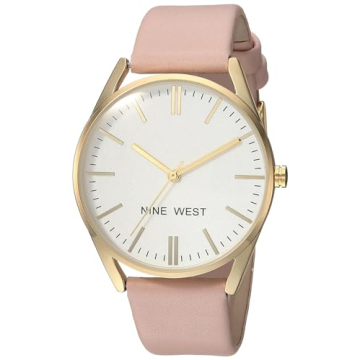 Nine West Gold-Tone Pastel Pink Watch for Women