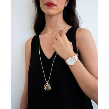 Nine West Gold-Tone Pastel Pink Watch for Women