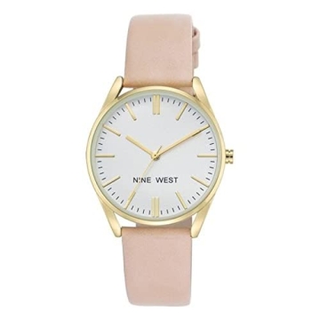 Nine West Gold-Tone Pastel Pink Watch for Women