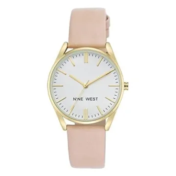 Nine West Gold-Tone Pastel Pink Watch for Women