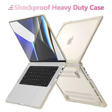 Batianda Case for New MacBook Pro 14 Inch 2024 M4 2023 2021 Release with M3 M2 M1 Pro/Max Chip Model A3112/A2918/A2992, Heavy Duty Protective Hard Shell with Foldable Kickstand & Keyboard Cover,Khaki