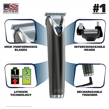 Wahl Stainless Steel Lithium Ion Beard Trimmer for Men
