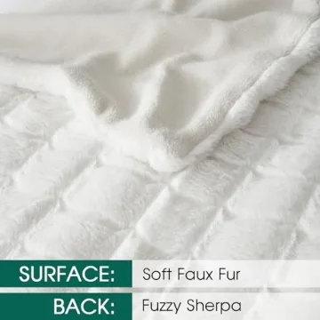 Soft Cozy HYPREST Faux Fur Throw Blanket for any Home