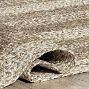 nuLOOM Charlene Oval 5x8 Jute Rug for Living Room
