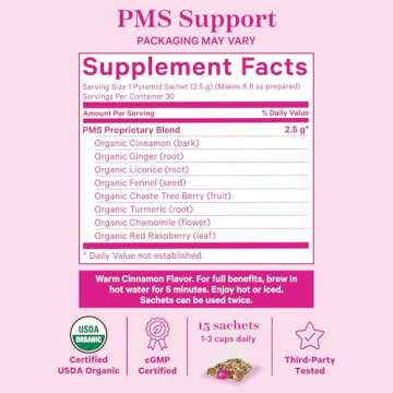 Pink Stork Organic PMS Tea for Hormonal Balance and Comfort