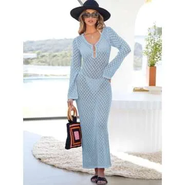 ANRABESS Womens Crochet Swim Cover Up for Stylish Beach Getaways