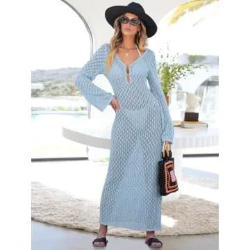 ANRABESS Womens Crochet Swim Cover Up for Summer Style