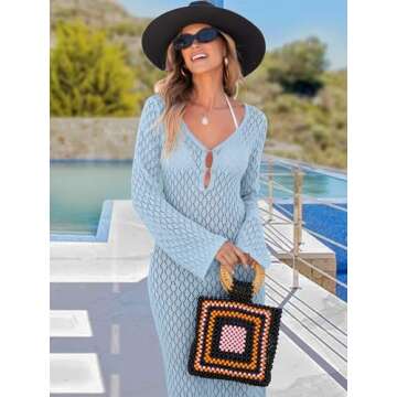 ANRABESS Womens Crochet Swim Cover Up for Summer Style