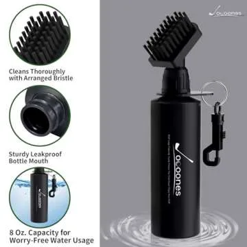 8oz Golf Club Brush Groove Cleaner 3 in 1 Groove Sharpener Portable Golf Club Brush with Water Club Re-Grooving Tool with 3 Types Tips for U&V-Grooves Golf Cleaning Kit Must Have Golf Accessories