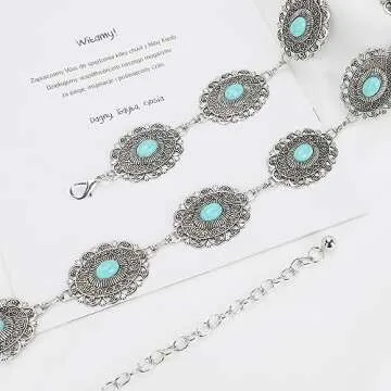 XZQTIVE Adjustable Boho Chain Belt for Dresses and Jeans