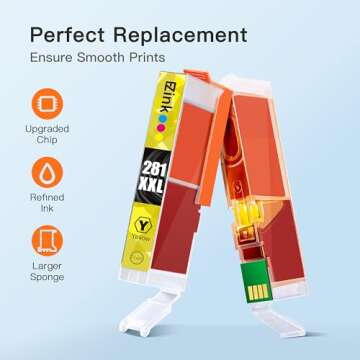 E-Z Ink Compatible Cartridges for Canon PGI-280XXL CLI-281XXL 6 Pack