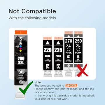 E-Z Ink Compatible Cartridges for Canon PGI-280XXL CLI-281XXL 6 Pack