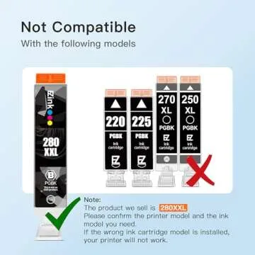 E-Z Ink Compatible Cartridges for Canon PGI-280XXL CLI-281XXL 6 Pack