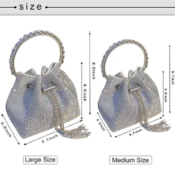 TOPALL Sparkly Rhinestone Evening Bag for Women