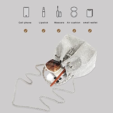 TOPALL Sparkly Rhinestone Evening Bag for Women