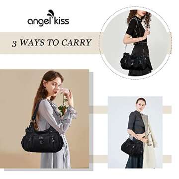 Angelkiss Faux Leather Handbag - Stylish and Versatile
