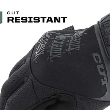 Mechanix Wear: Tactical Specialty Pursuit D5 Cut Resistant Covert Work Gloves (X-Large, All Black)