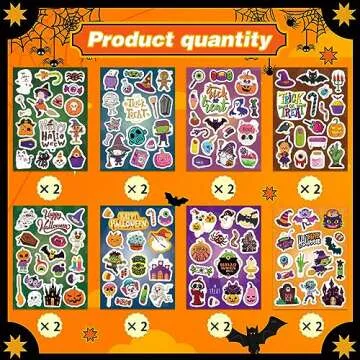 16 Sheets Halloween Stickers - Perfect for Kids and Parties