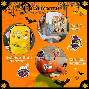 16 Sheets Halloween Stickers - Perfect for Kids and Parties