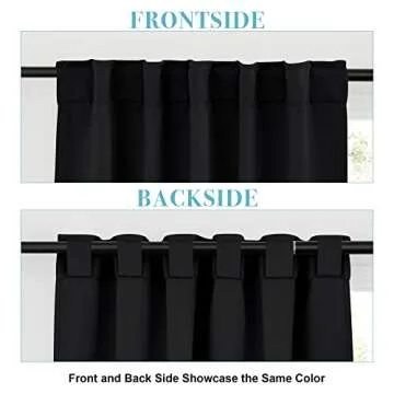 RYB HOME Blackout Curtains - Energy Saving Window Drapes
