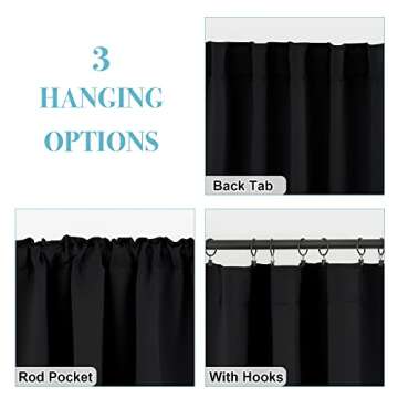 RYB HOME Blackout Curtains - Energy Saving Window Drapes