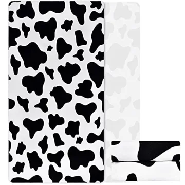 Oversized Quick Dry Microfiber Cow Print Beach Towel