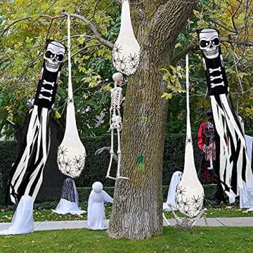 3 Pack Halloween Hanging Spider Egg Sacs - FUNPENY Decor