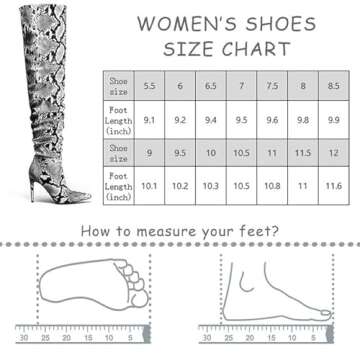 perixir Snakeskin Boots knee high boots women Sexy Stunning and Stylish Exquisite Pointed Toe Fine High Heels Pleated