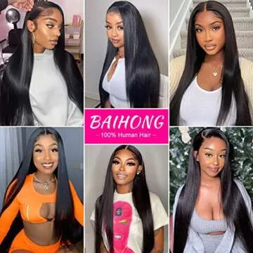 24 Inch HD Transparent 13x4 Straight Lace Front Wigs Human Hair 150% Density Frontal Wigs Human Hair HD Lace Pre Plucked Closure Wigs for Women Human Hair Glueless Straight HD Lace Frontal Wigs