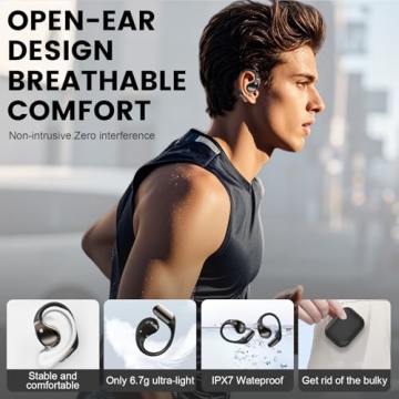 Conyat Open-Ear Headphones with 40H Playtime and ENC Mic