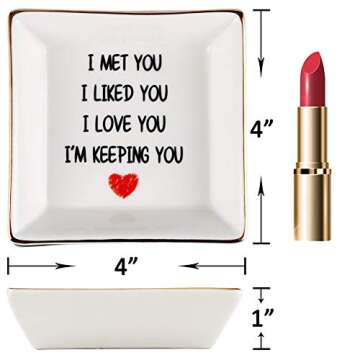 AREOK Romantic Ring Dish - Perfect Gift for Wife